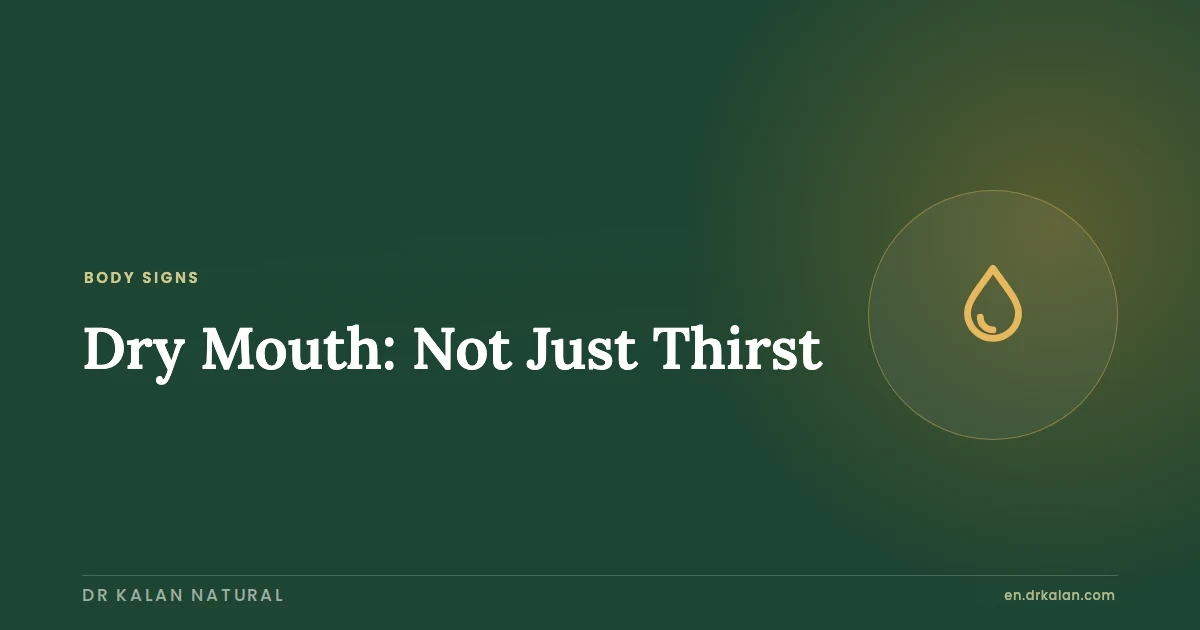 Dry Mouth: Not Just Thirst